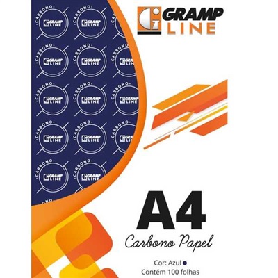 Papel Carbono Azul A4 21x29,7cm 100 FL GE-927 Grampline