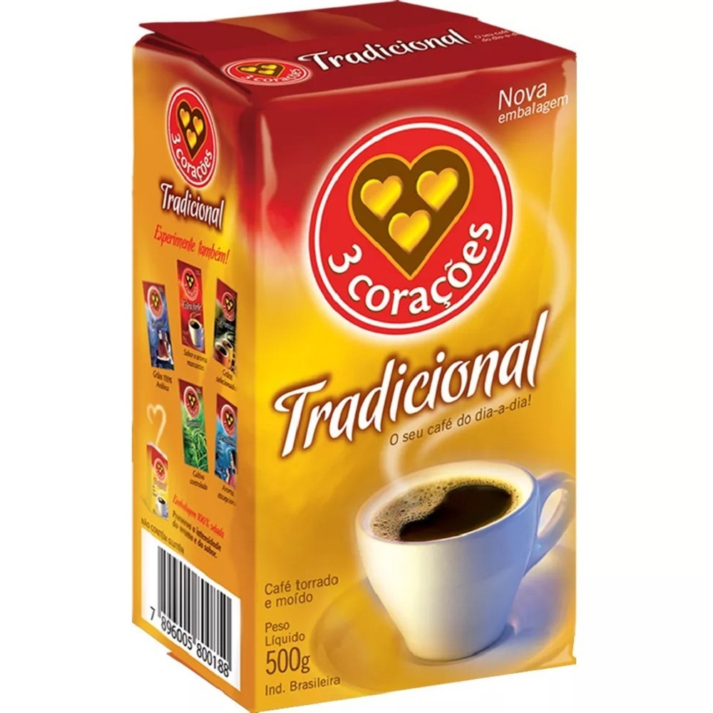 Café em Pó Tradicional 500g 1 UN 3 Corações Gimba