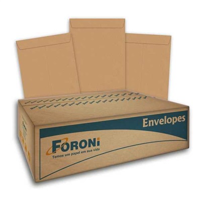 Envelope Saco Foroni 80g 229x324mm Kraft Natural CX 250 UN