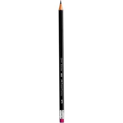 EcoLápis Faber Castell Preto HB Nº2 Max Sextavado com Borracha 1 UN