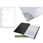 Envelope Plástico Ofício 240x325mm 4 Furos Espessura 0,15 CX 400 UN Ri
