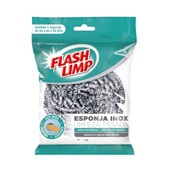 Esponja Limpeza Pesada Inox 1 UN Flashlimp