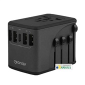 Carregador Adaptador de Viagem 4 portas USB e 1 porta USB-C pode ser u