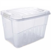 Caixa Organizadora Gran Box Alta 19L Cristal 40,5x29x24,5cm 1 UN Plasútil