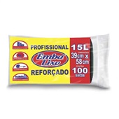 Saco de Lixo Profissional Reforçado 15L Preto 39x58cm PT 100 UN Embali