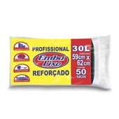 Saco de Lixo Profissional Reforçado 30 L Preto 50 UN Embalixo