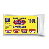 Saco de Lixo 110 L Preto Boca Larga 25 UN Embalixo