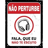 Placa Decorativa Não Perturbe 1 UN Sinalize