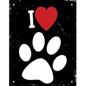 Placa Decorativa Love Pets 1 UN Sinalize