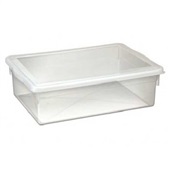 Caixa Organizadora com Tampa 6,5 a 7,5L Transparente 33,8x23x11,5cm 1 UN Plasvale