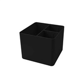 Porta Lápis e Objetos Preto Com 3 Divisórias 1 UN Dello