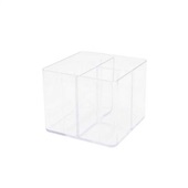 Porta Lápis e Objetos Cristal Com 3 Divisórias 1 UN Dello
