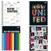 Caderno Universitário Capa Dura 10 Mátérias Now United Sortidos 160 FL