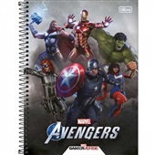 Caderno Universitário 80 FL Avengers Game A Capa Dura 1 UN Tilibra