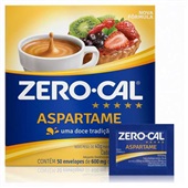 Adoçante em Pó Aspartame Sachês de 0,6g CX 50 UN Zero-cal