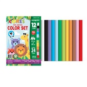 Papel Criativo Color Set 110g A4 PT 24FL NovaPrint
