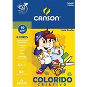 Bloco Colorido Criativo A4 8 Cores 32 Folhas 1 UN Canson