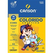 Bloco Colorido Criativo A3 8 Cores 32 Folhas 1 UN Canson