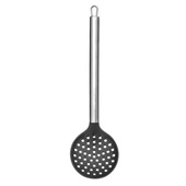 Escumadeira Silicone Preto com Cabo Inox 1 UN UP Home