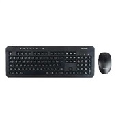 Kit Teclado e Mouse sem Fio 2.4 GHZ Recarregável USB Preto TC250 1 UN