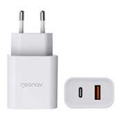 Carregador Universal Ultra Rápido USB-C Power 20W USB Quick Charge 18W