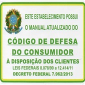 Adesivo Código de Defesa do Consumidor 1 UN Precificar