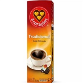 Cápsula de Café Filtrado Clássico Tres CX 10 UN 3 Corações