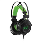 Headset Gamer Warrior USB e P2 Preto e Verde PH225 1 UN Multilaser