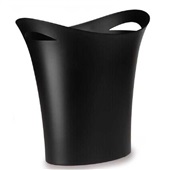 Cesto de Lixo sem Tampa 8L Preto 1 UN Waleu