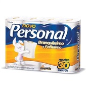 Papel Higiênico Folha Simples 30m Branco PT 8 RL Personal