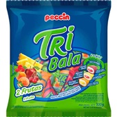 Bala Mastigável 2 Frutas Sortidas 100g 1 PT Tri Bala