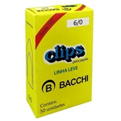 Clips Nº6/0 Galvanizado Linha Leve Caixa 50 UN Bacchi