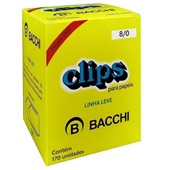 Clips Nº8/0 Galvanizado Linha Leve Caixa 170 UN Bacchi