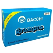 Grampo Galvanizado 24/6 Caixa 5000 UN Bacchi