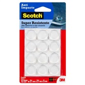 Protetor Anti-Impacto Redondo Scotch Transparente Extra Grande 12 UN 3