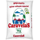 Açúcar Refinado 1kg 1 UN Caravelas