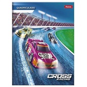 Caderno Pedagógico Quadriculado Capa Dura 1 x 1cm 40 FL Cross Racing 1