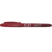 Pincel Marcador Permanente CD DVD 2,0mm Ponta Redonda Vermelho 1 UN Radex