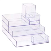 Kit Modular Organizador Cristal 8 Peças Waleu