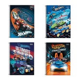 Caderno Universitário Capa Dura Hot Wheels Capas Sortidas  80 FL 1 UN