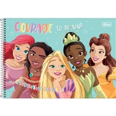 Caderno Cartografia e Desenho Capa Dura 80 FL Princesas A 1 UN Tilibra
