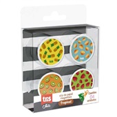 Prendedor De Papel Magnético Holic Tropical Estampas Sortidas 4 UN Tri
