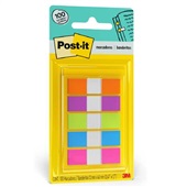 Marcador de Página Adesivo Flags 5 Cores Neon 11,9 mm x 43,2 mm 100 folhas Post-it