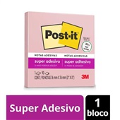 Bloco de Notas Super Adesivo 76x76mm Rosa Milenio 90 FL Post-it