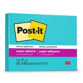 Bloco de Notas Super Adesivo 76x102mm Azul Elétrico 90 FL Post-it