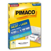 Etiqueta Adesiva InkJet e Laser Carta 50,8x101,6mm Branco 6183 100 Fol