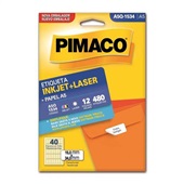 Etiqueta Adesiva InkJet e Laser A5 15x34mm Branco A5Q-1534 12 Folhas 4