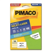 Etiqueta Adesiva InkJet e Laser A5 33x48mm Branco A5Q-3348 12 Folhas 1