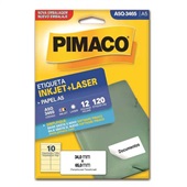 Etiqueta Adesiva InkJet e Laser A5 34x65mm Branco A5Q-3465 12 Folhas 1