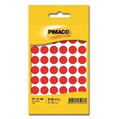 Etiqueta Adesiva Redonda 12mm Vermelho PT 210 UN Pimaco